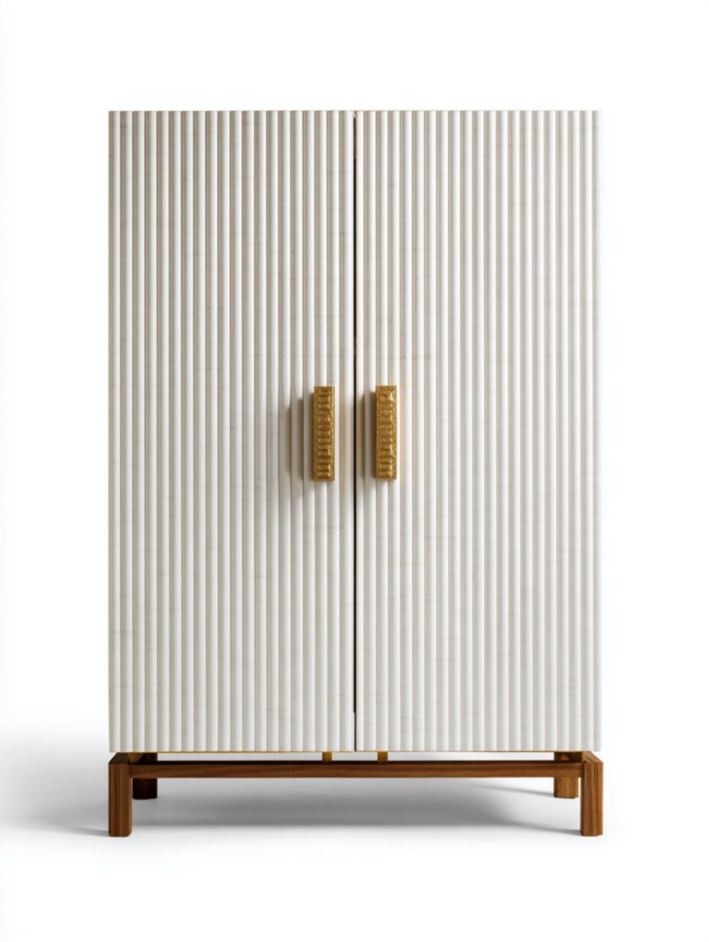 Aufbewahrungsschrank für den Wohnbereich aus Holz und MDF-80 x 40 x 120