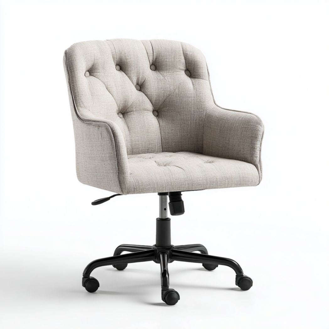 Bürodrehstuhl aus Stoff mit gepolstertem Sitz und Rückenlehne-50 x 65 x 85