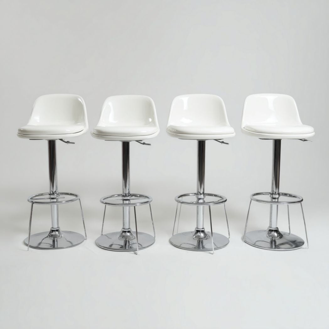 Barhocker mit verstellbarer Höhe für Kücheninseln aus Kunststoff und Metall 45 x 45 x 100